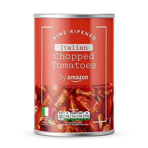 by Amazon Italian Chopped Tomatoes, 400g, Pack of 12 - (Subscribe & Save £5.43 / £4.86 Max S&S)