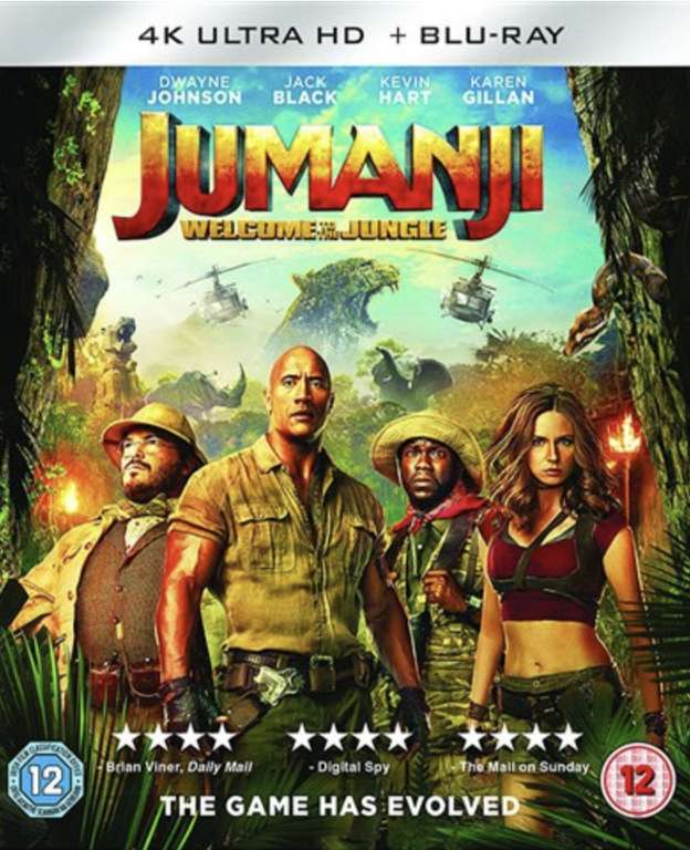 Used - Jumanji Welcome the Jungle 4k Blu Ray £4 (Free Click & Collect) CEX