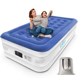 iDOO Single Air Bed, Inflatable Bed with Built-in Electric Pump,Sold by Energia Team