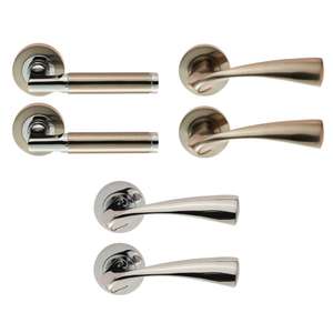 Carlisle Brass Ultimate Door Handle Packs - Sintra/Belas (Chrome Plated, Dual Tone, Satin Nickel) - £5 each (free click & collect) @ Wickes