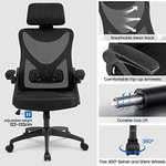 Yaheetech Adjustable Ergonomic Office Chair (Black) - Sold by Yaheetech UK