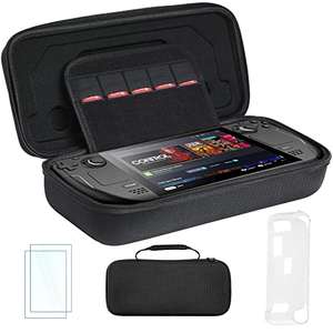 Steam Deck Carrying Case , Clear Soft Protective Case & 2X Tempered Glass Screen Protector - Sold by Simpeak.U Store FBA