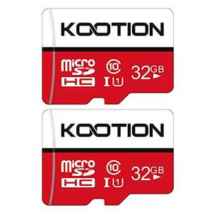 KOOTION 2 Pack 32 GB Micro SD Card Class-10 Micro SDHC Memory UHS-I Card Ultra High Speed - Sold By Kootion Memory FBA