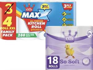 4pk Maxx Kitchen Towel / 18pk Little Duck 3ply Toilet Tissue Mix Any 4 For £20 @ Farmfoods