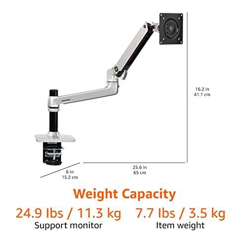 Amazon Basics Monitor Hub Arm Mount Aluminize Silver (holds up to 11.2 kg) - £49.15 @ Amazon