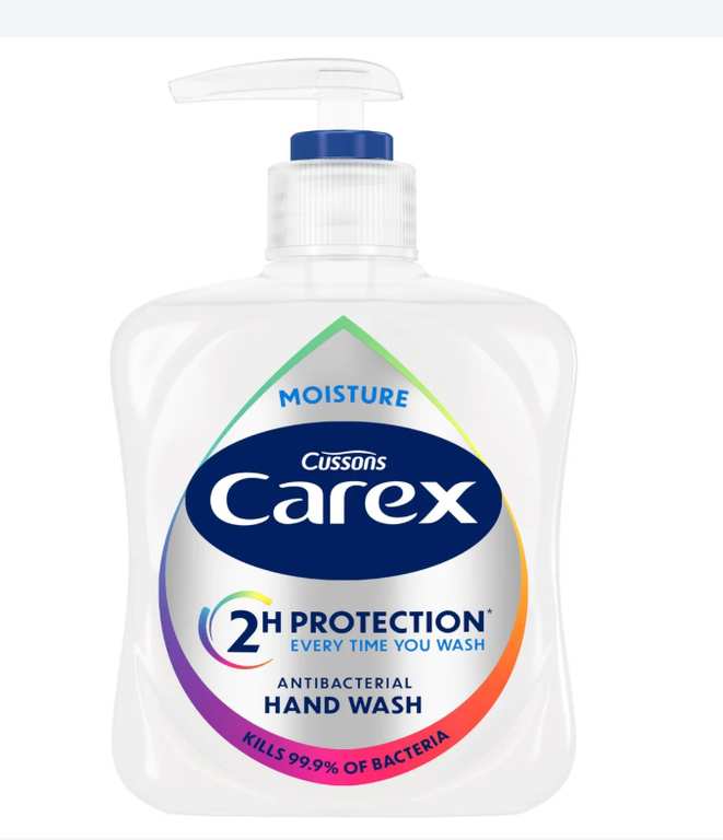 Carex Antibacterial Hand Soap starting from 85p - £1.50 C&C - 10% off with Student Discount