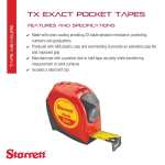 Starrett KTX1-8M-N 8m Metric Pocket Tape