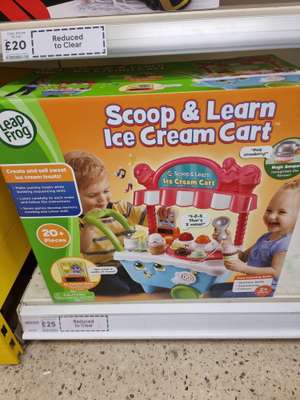 Leapfrog Scoop and Learn Ice cream cart £25 instore @ Tesco, Burnley