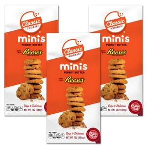 3x USA Classic Cookies Reese’s Peanut Butter Minis 198g Packs - Best Before 22/06/2022 - £6 Delivered @ Yankee Bundles