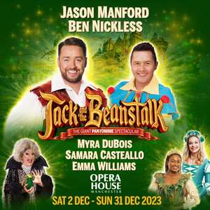 Jack and the Beanstalk - Starring Jason Manford 4/12 Manchester Opera House 4 free tickets BLC holders