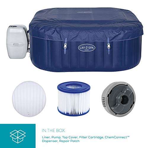 Lay-Z-Spa Hawaii Hot Tub, 140 AirJet Massage System Inflatable Spa with Freeze Shield Technology, 4-6 Person, Blue - £225.99 @ Amazon