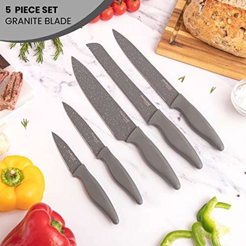 nuovva Kitchen Knife Set with Colour Coding 5 Piece Coloured Knives Set  Stainless Steel