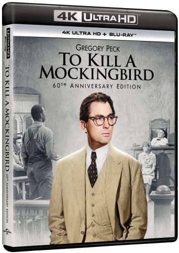 To Kill A Mockingbird [60th Anniversary Edition] [4K Ultra HD] [1962] [Blu-ray] [2022] [Region Free] £14.10 @ Amazon