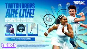 TopSpin 2K25 Launch Week Twitch Drops: earn Women’s Hat, Adidas Men’s Tennis Polo, 5x 100% XP Boosts and Head Radical MP by watching streams