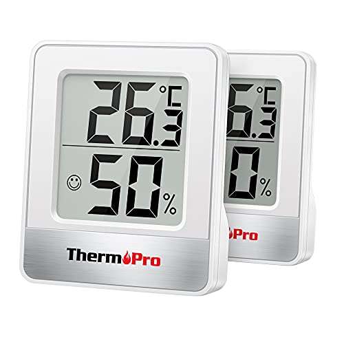 ThermoPro TP49-3 Digital Room Thermometer Indoor Hygrometer Mini Temperature Monitor Humidity 3 Pack - Sold by ThermoPro UK