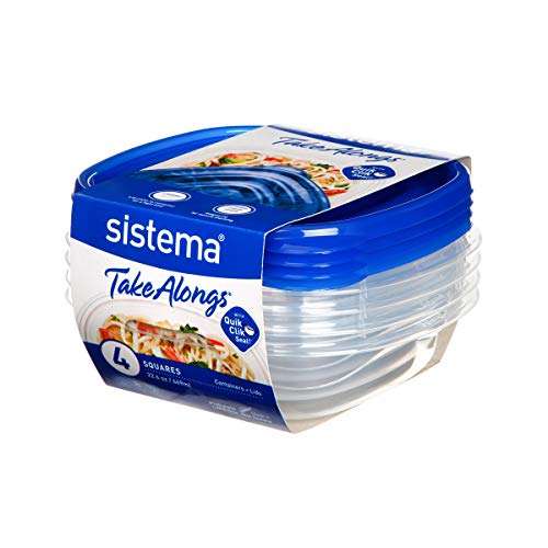 Pack of 4 Sistema Takealongs Medium Bowl Food Storage Containers 669ml £3.49 @ Amazon