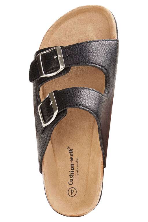 Cushion Walk - Double Strap Sandals with Buckle Detail - £8.50 with code + free click and collect @ Bonmarche