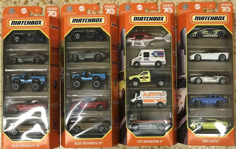 Matchbox 5-Pack of 1:64 Scale Die-cast Toy Cars - East Filton