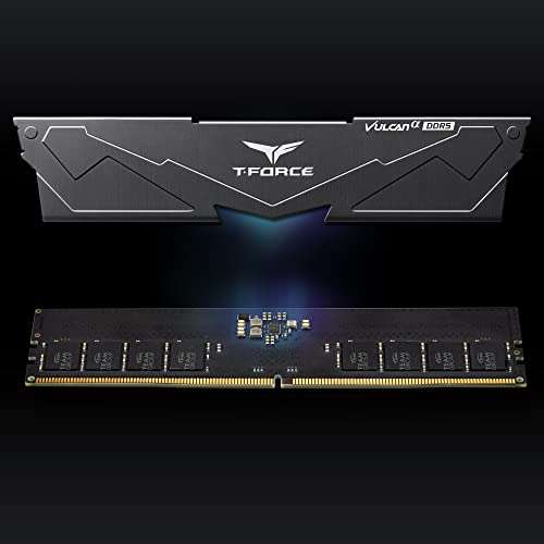 TEAMGROUP T-Force Vulcan Alpha DDR5 Ram 32GB Kit (2x16GB) 5600MHz (PC5-44800) CL40 Module Ram (Black) £144.62 @ Amazon Sold by Amazon US