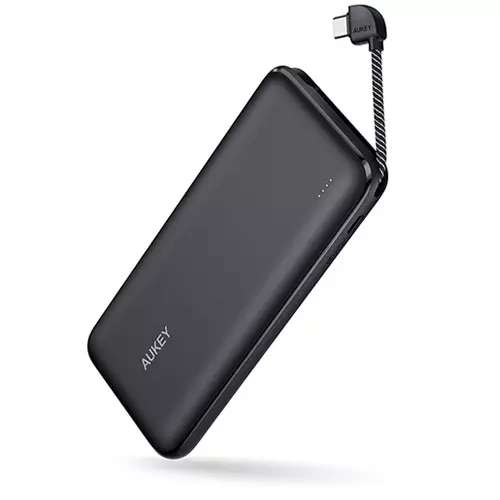 AUKEY PB-N73C 10000mAh 18W PD 2-Port Portable Charger with Built-In USB-C Cable - £12.99 Delivered @ MyMemory