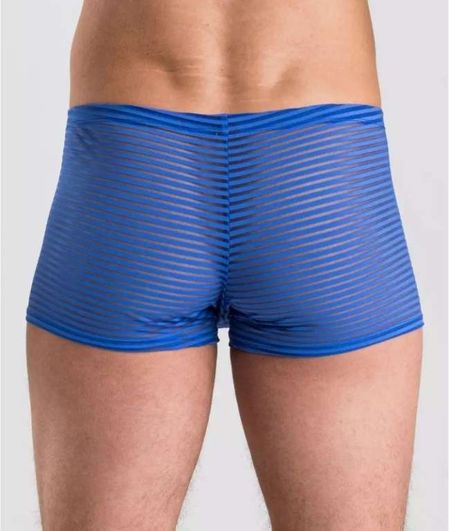LHM Blue Stripe Mesh Boxer Shorts
