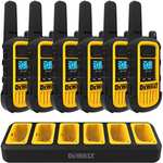 DEWALT DXPMR800 Heavy Duty Professional Walkie Talkie PMR Radio with Up to 15 Floors/10km Range (6 Pack + Gang Charger) £122.47 @ Amazon