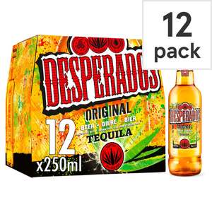 Desperados Tequila Flavoured Beer 12x250ml £10 Clubcard Price @ Tesco