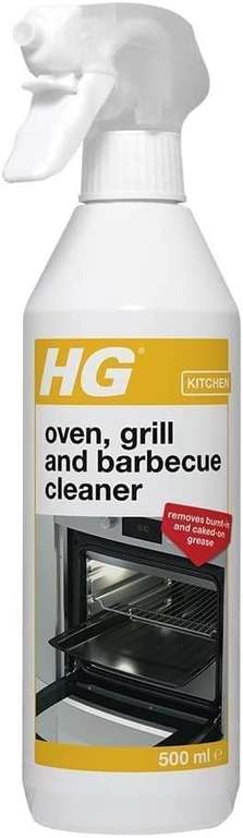 HG Oven, Grill & Barbecue Cleaner Spray, Removes Baked On Food & Burnt-in Grease Fast, For Kitchen & Outdoors, 500ml - £1.99 @ Amazon