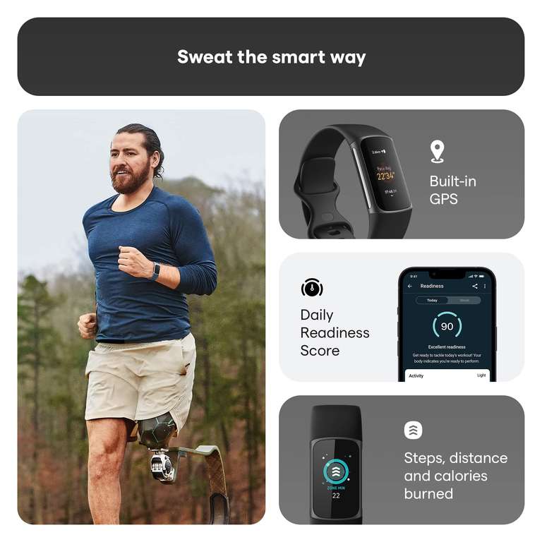 Fitbit Charge 5 Activity Tracker with 6-months Premium Membership
