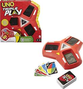 UNO Triple Play Card Game with Card-Holder Unit with Lights & Sounds & 112 Cards - £22.52 @ Amazon