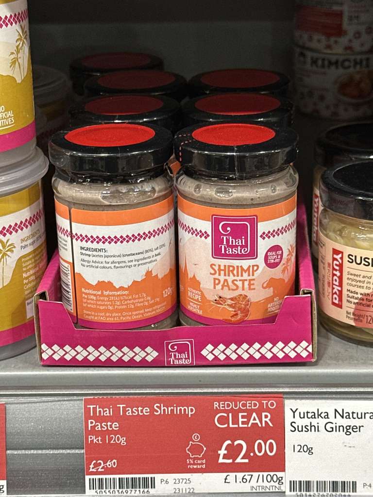Reduced to clear Thai Taste shrimp paste 120g - Chorley