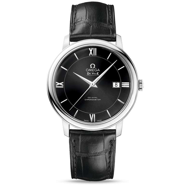 OMEGA De Ville Prestige 39.5mm Co-Axial Steel Black Dial Men's Watch 39.5mm £2560 @ Berry's Jewellers