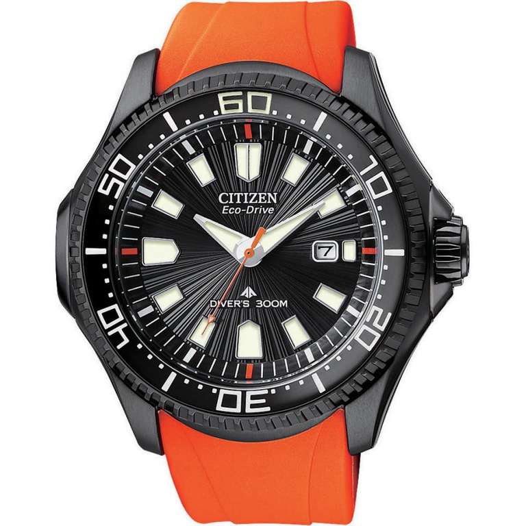Citizen Eco-Drive Promaster Orange Strap Diver 300m Mens Watch