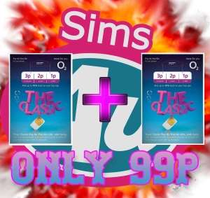 2 x O2 Sim Card - New and Sealed Classic O2 Pay As You Go sim card - 02 O2 PAYG - auto discount at checkout by Sims4u_numbers