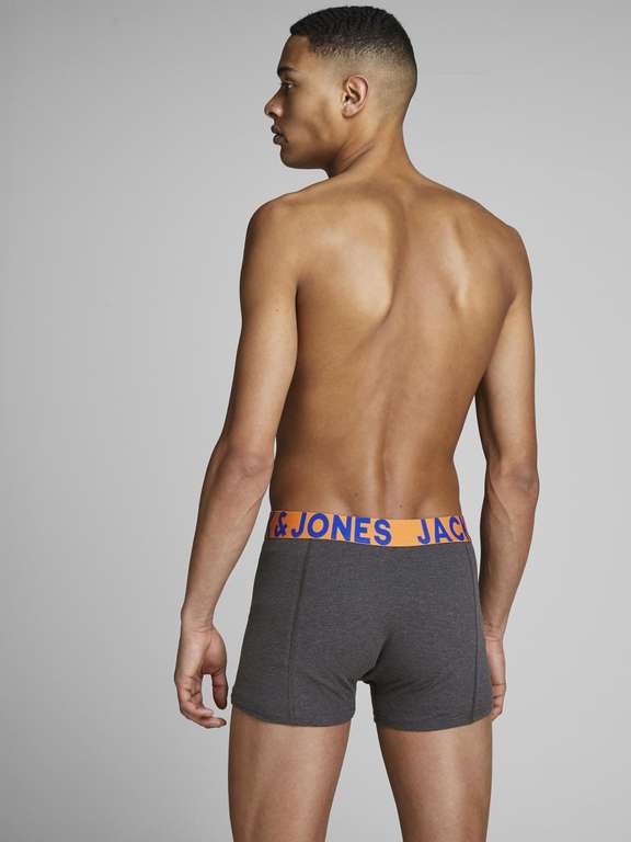 JACK & JONES Mens Multipack Underwear Trunks Pack of 3 Boxer Shorts