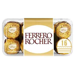 Ferrero Rocher Chocolate Gift Box, Hazelnut and Milk Chocolate Pralines, Pack of 16, 200g £3.99 (minimum order 5) @ Amazon
