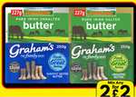 Any 2 for £2 - Farmfoods Pure Irish Salted And Unsalted Butter 227g and Graham Salted and Unsalted 250g