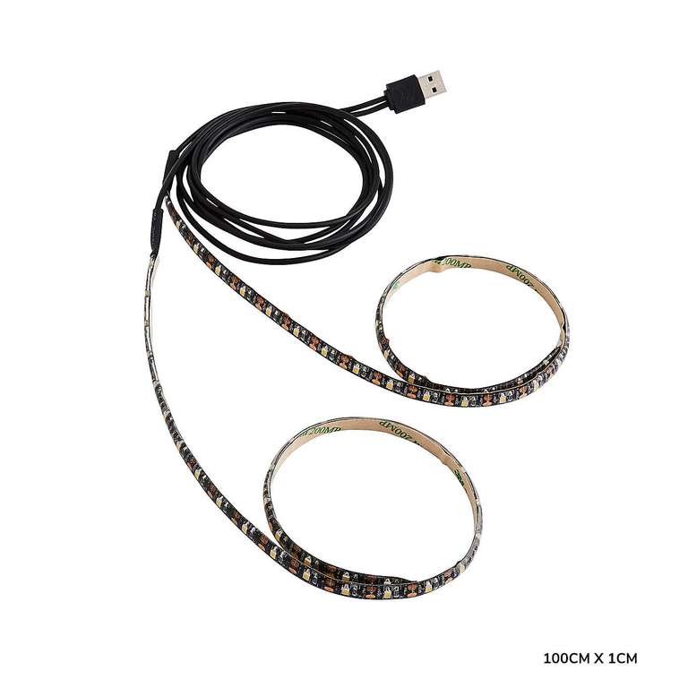 Status Pair of USB Warm White LED Lighting Strips for TV - £3.50 - FREE Click & Collect @ Dunelm