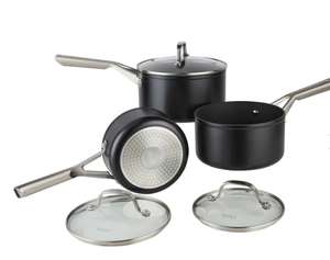 Ninja ZEROSTICK 3-Piece Saucepan Set oven proof Dishwasher Safe + 10 year warrent reduced + Free Click and Collect