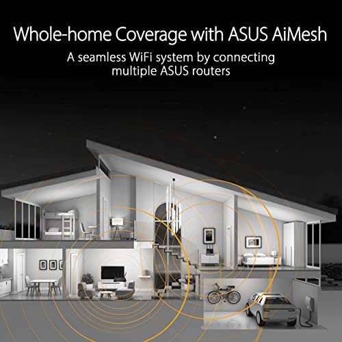 ASUS TUF Gaming AX3000 V2 Dual Band WiFi 6 Router, WiFi 6 802.11ax, 2.5Gbps port £83.99 @ Amazon
