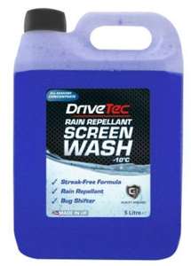 Drivetec Concentrate Screen Wash With Rain Repellent, -10c - 5Ltr - with free collection - £3.95 @ GSF Car Parts