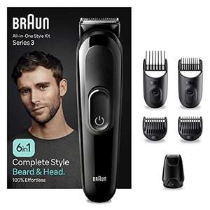 Braun 6-in1 All-in-One Style Kit Series 3, Hair Clippers & Precision Trimmer, With Lifetime Sharp Blades