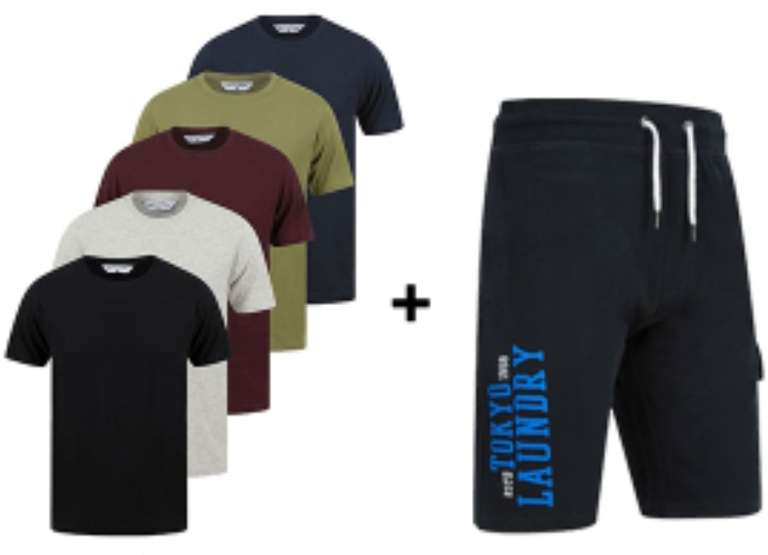 5 t-shirts + jogger shorts for £29.99 + £2.80 delivery @ Tokyo Laundry