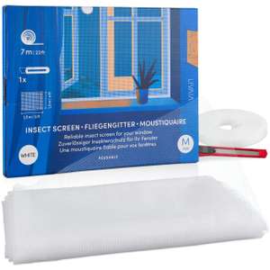 Fly Screens for Windows: 150x130cm or 130x110cm White Mosquito Mesh Netting (black £3.99) apply voucher - Sold by BeGreat Products / FBA