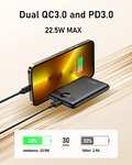 Mini Power Bank 10000mAh ( 22.5W Fast Charge / PD 3.0 & QC 3.0 / Black ) @ w/voucher VEEKTOMX / FBA