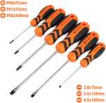 6 Piece Screwdriver Set - £5.49 With Code, Dispatched By Amazon, Sold By GS Basics
