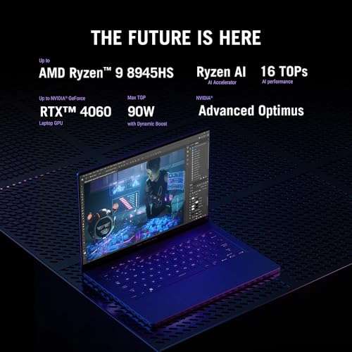 ASUS ROG Zephyrus G14 OLED GA403UV 14.0" (2024) AMD Ryzen 9-8945HS, NVIDIA GeForce RTX 4060, 16 GB RAM, 1 TB PCIe SSD, Windows 11