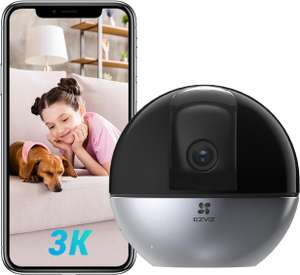EZVIZ E6 3K HomeKit 2.4GHZ / 5GHZ Wireless Indoor Security Camera ( 360° Pan Tilt / Tracking / 2 way calling / SD Card / Alexa + Google )