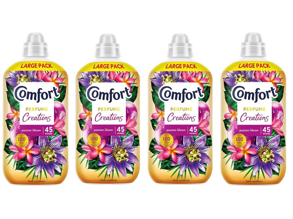 4 x Comfort Perfume Creations Passion Bloom Fabric Conditioner 45 Washes (1.35 L) £7.41 / £6.27 on S&S