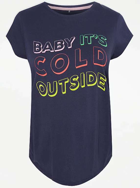 Maternity 'Baby It’s Cold Outside' Pyjamas sizes 12 /14 - £6 + Free Click and Collect @ George (Asda)